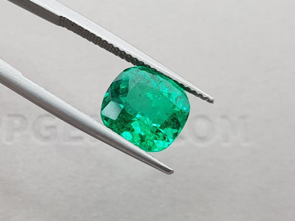Muzo Green emerald cushion cut 3.60 ct, Colombia (GRS) Image №4