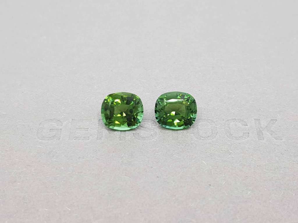 Pair of cushion cut verdelites 5.06 ct, Afghanistan Image №1