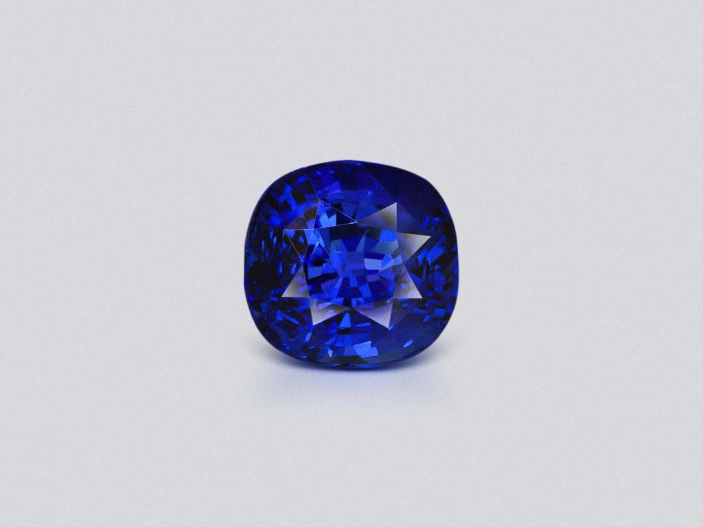 Cushion cut Royal Blue sapphire 9.11 carats, Sri Lanka Image №1