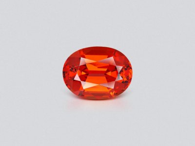 Vivid orange-red spessartine in oval cut 12.88 carats, Nigeria  photo
