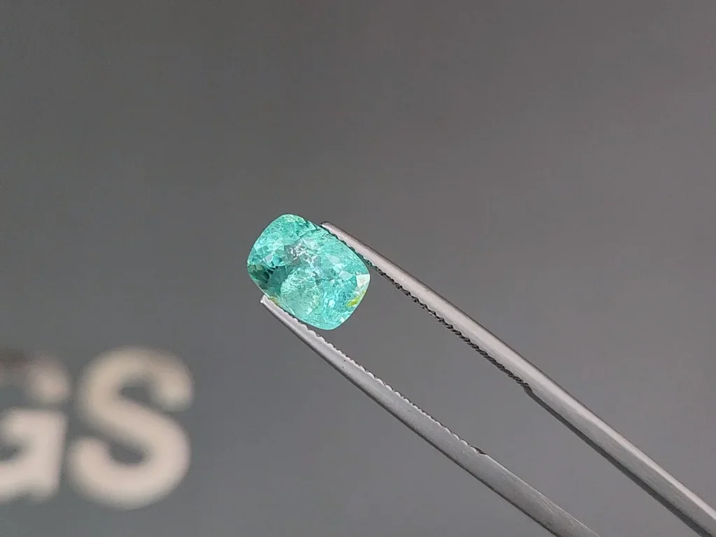 Neon blue Paraiba tourmaline in cushion cut 2.46 carats, Mozambique  Image №3