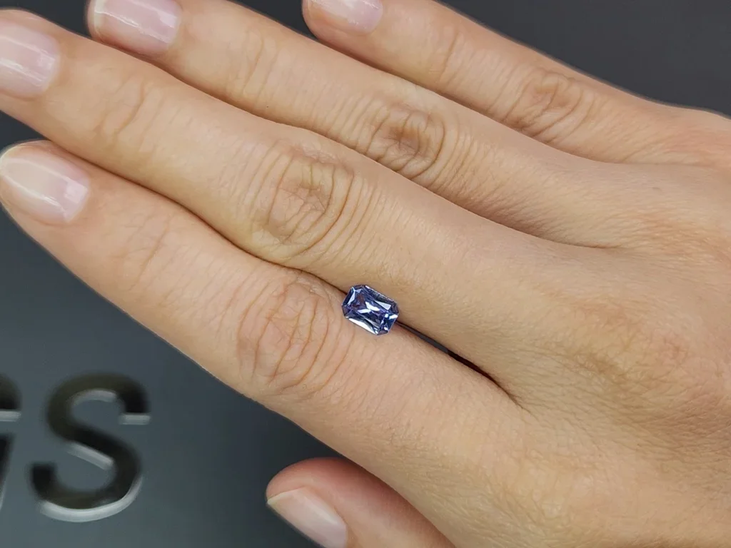 Blue sapphire in radiant cut 0.78 carats, Sri Lanka Image №2