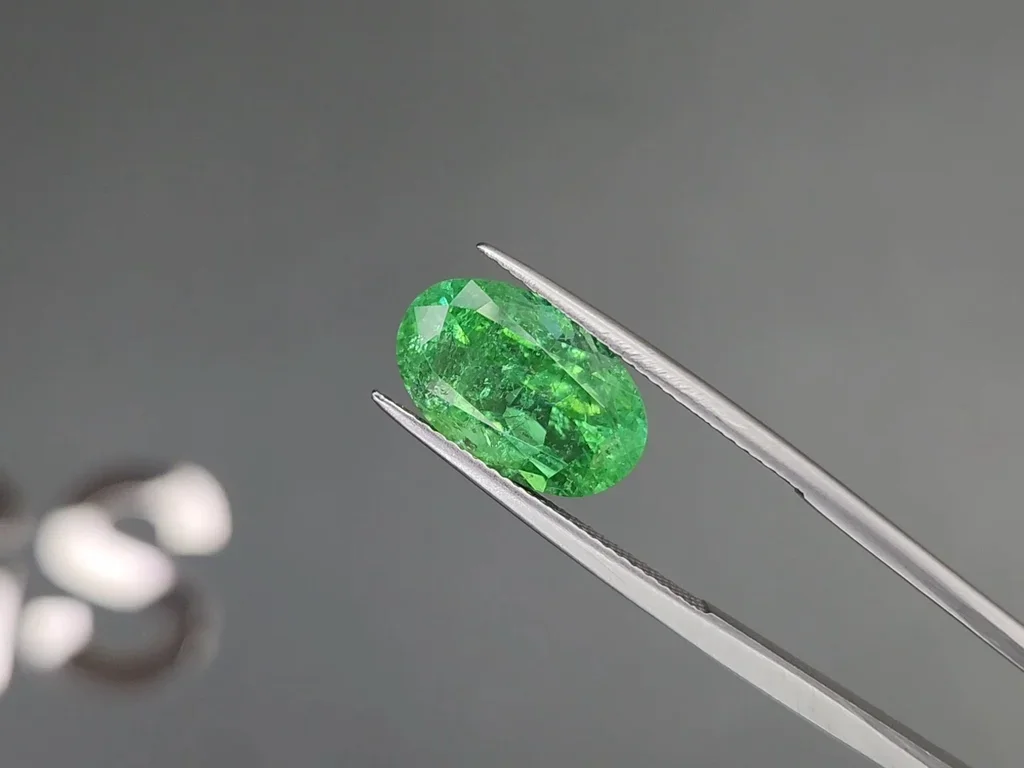 Neon green oval cut Paraiba tourmaline 5.41 carats, Mozambique Image №3