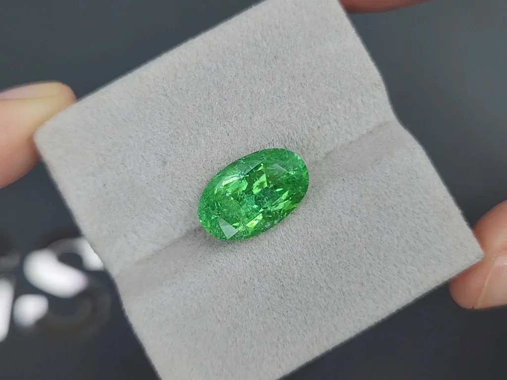 Neon green oval cut Paraiba tourmaline 5.41 carats, Mozambique Image №4