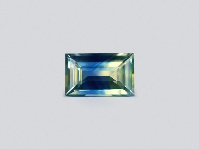 Unheated bi-color sapphire in baguette cut 2.07 carats, Madagascar  photo