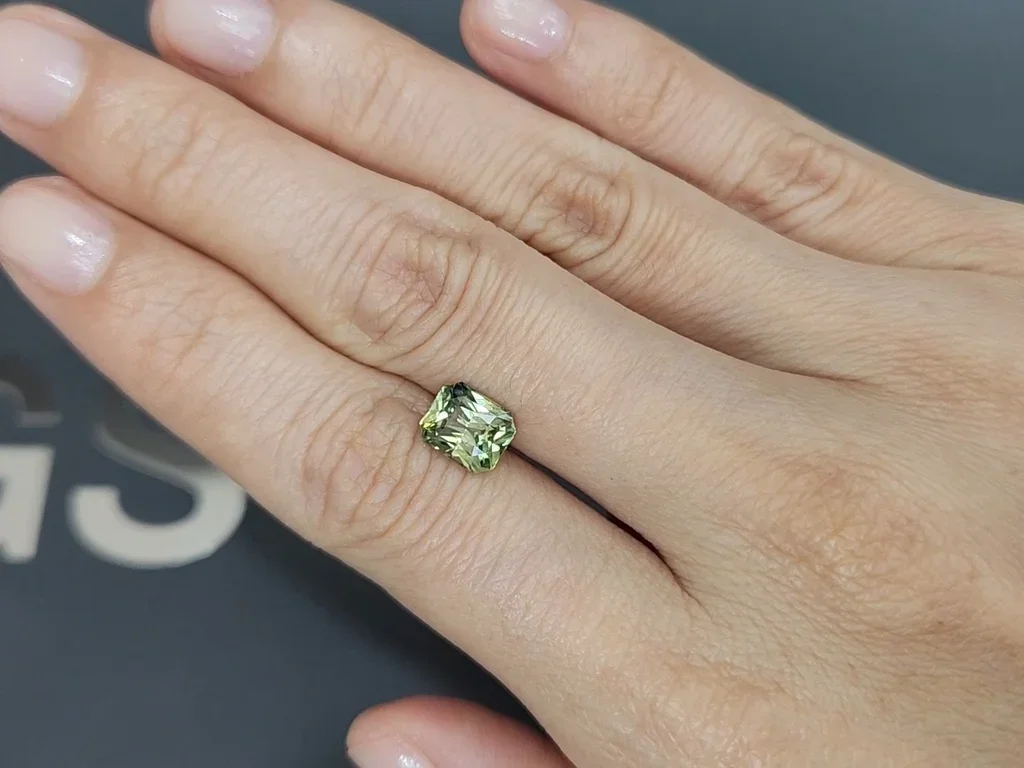 Unheated green sapphire in radiant cut 2.05 carats, Sri Lanka Image №2