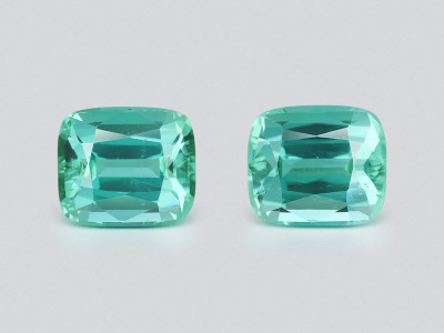 Pair of tourmalines Lagoon cushion cut 17.67 carats, Afghanistan photo