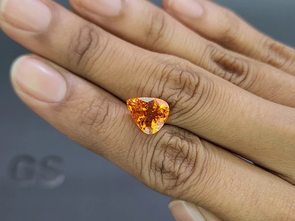 Spessartine Fanta pear cut 4.87 carats, Africa Image №2