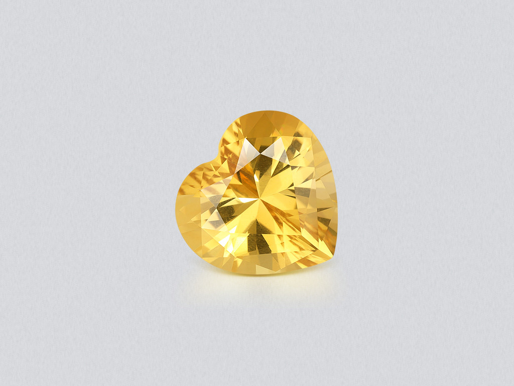 Citrine precision heart shape 6.16 carats, Africa Image №1