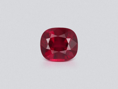 Unheated cushion cut pigeon's blood ruby 3.13 carats, Mozambique photo