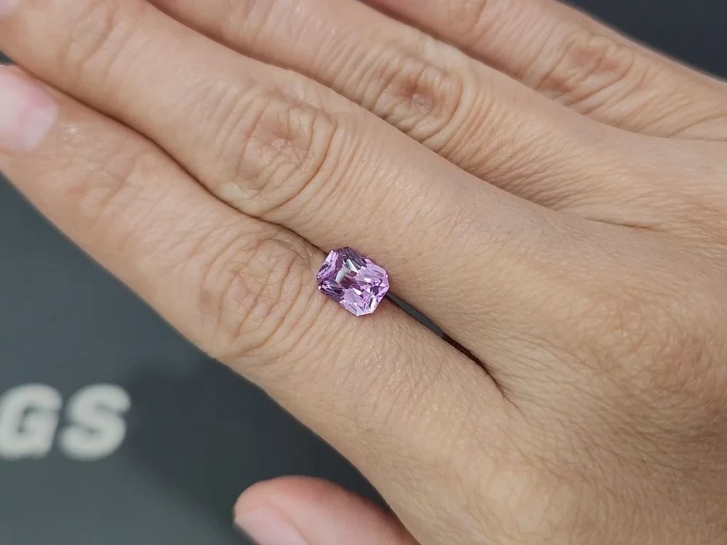 Unheated pink sapphire radiant cut 1.55 carats, Madagascar Image №2