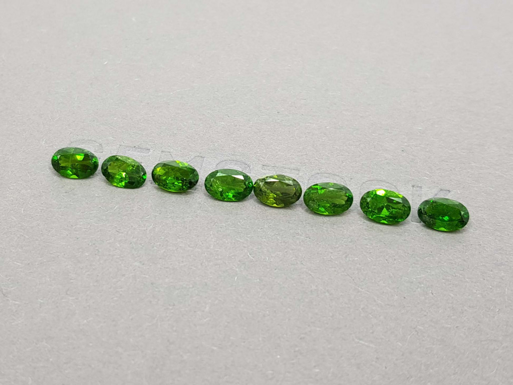Lot of eight chrome diopside 3.66 ct Image №3