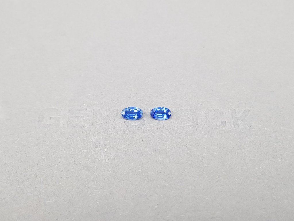 Pair of Royal Blue oval cut sapphires 0.54 ct, Sri Lanka Image №2