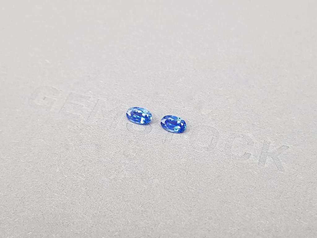 Pair of Royal Blue oval cut sapphires 0.54 ct, Sri Lanka Image №4
