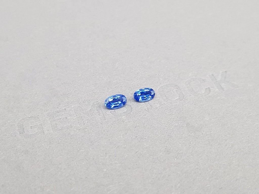 Pair of Royal Blue oval cut sapphires 0.54 ct, Sri Lanka Image №3
