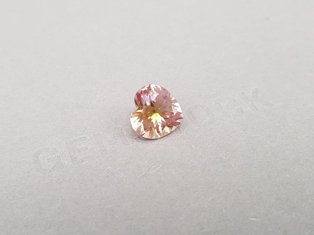 Ring with bi-color tourmaline 4.03 ct  and diamonds in 18K white gold Image №6