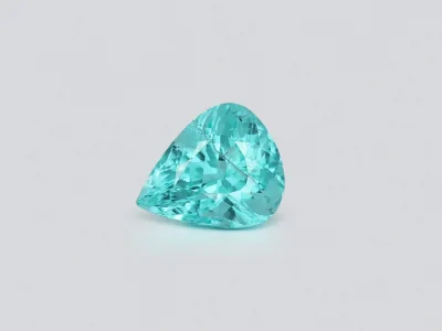 Neon blue Paraiba tourmaline in pear cut 4.32 carats, Mozambique photo
