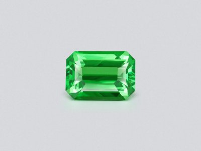 Unique vibrant green tsavorite garnet in octagon cut 7.06 carats  photo