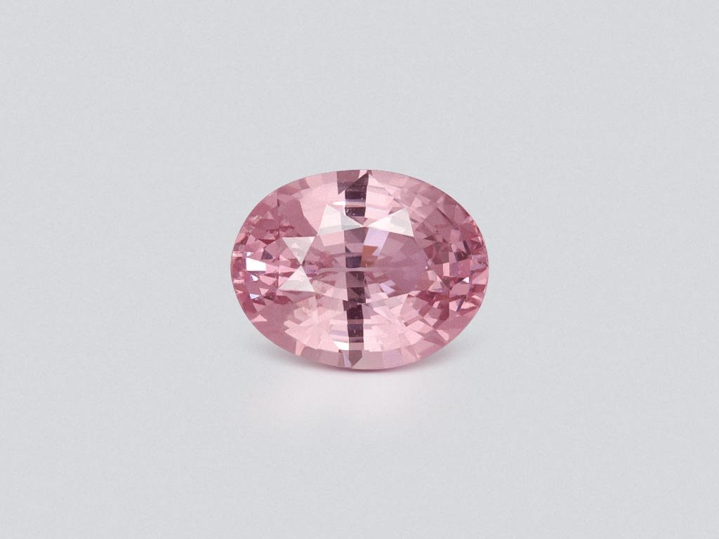 Unheated pastel pink Padparadscha sapphire in oval cut 7.01 carats, Sri Lanka  Image №1