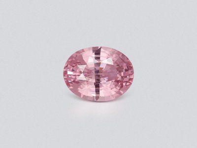 Unheated pastel pink Padparadscha sapphire in oval cut 7.01 carats, Sri Lanka  photo