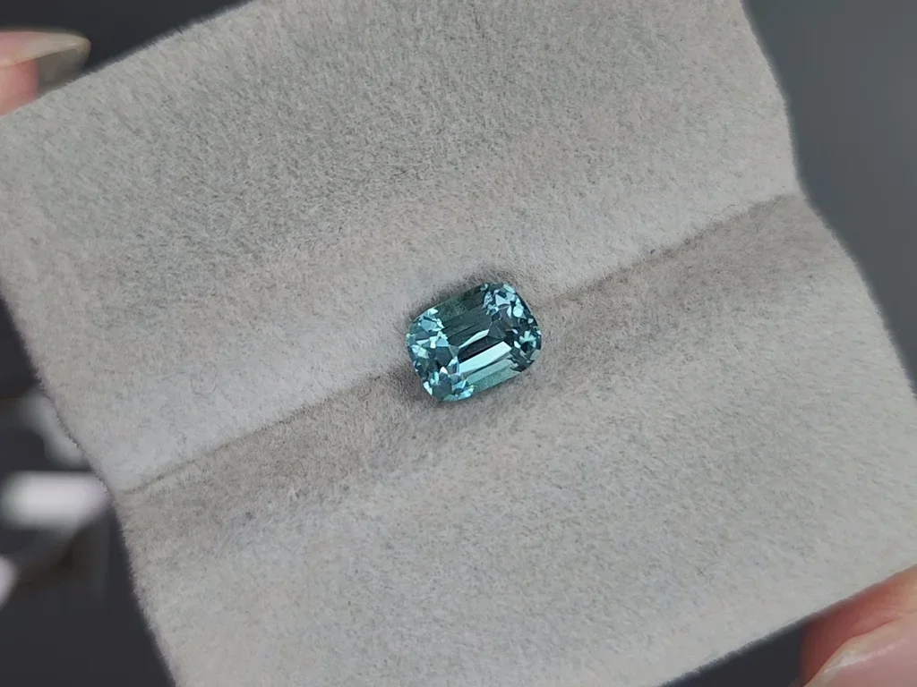 Light blue Lagoon tourmaline in cushion cut 1.07 carats, Afghanistan Image №4