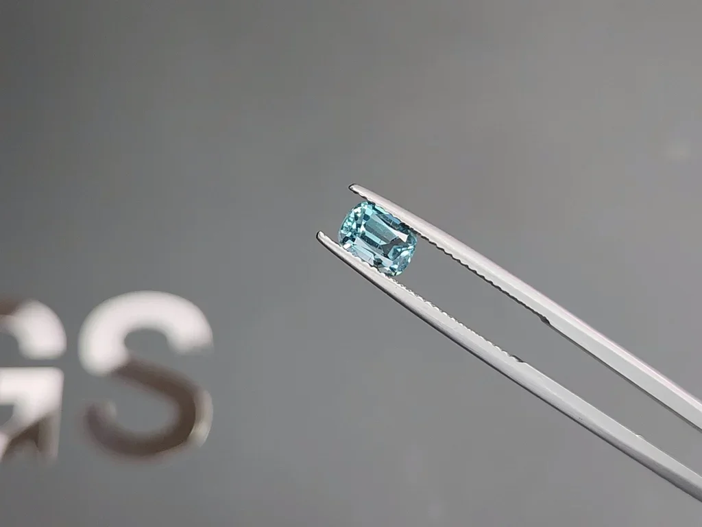 Light blue Lagoon tourmaline in cushion cut 1.07 carats, Afghanistan Image №3