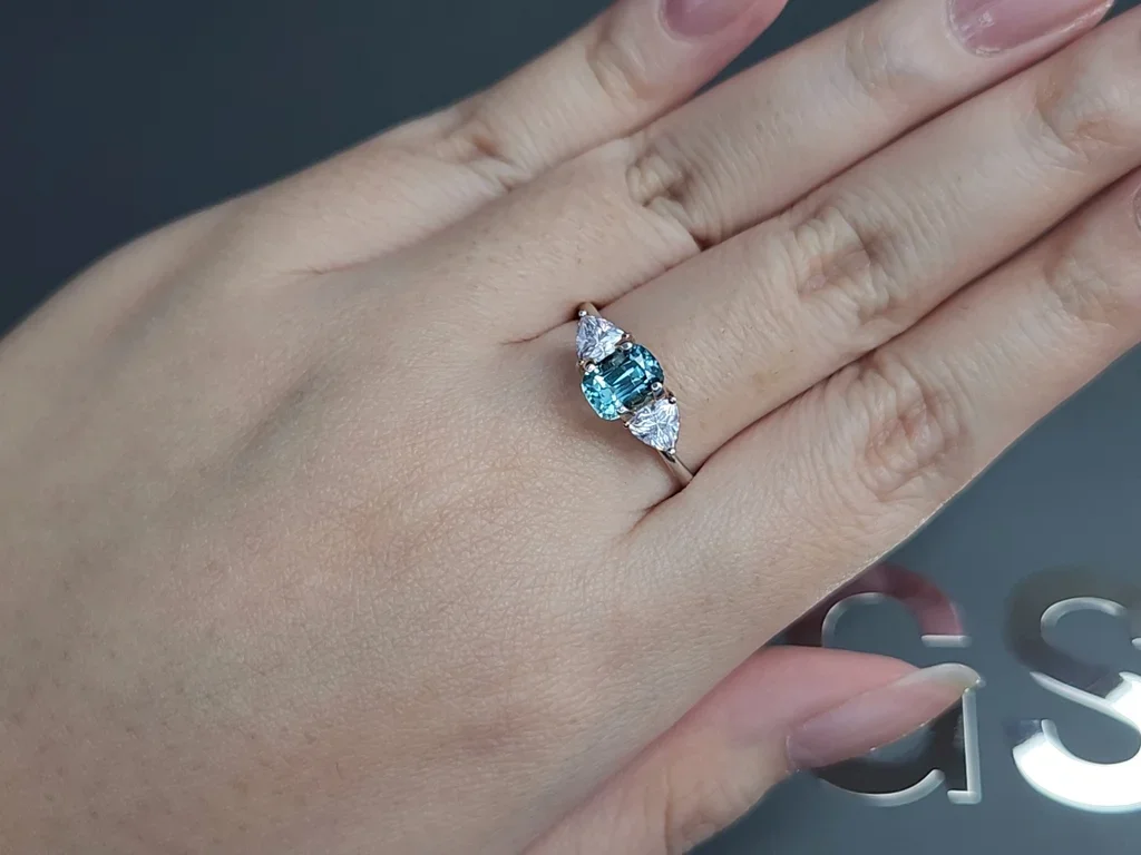 Light blue Lagoon tourmaline in cushion cut 1.07 carats, Afghanistan Image №5