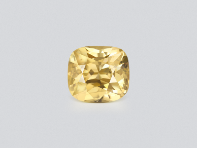 Yellow zircon cut cushion 10.11 carats, Tanzania photo