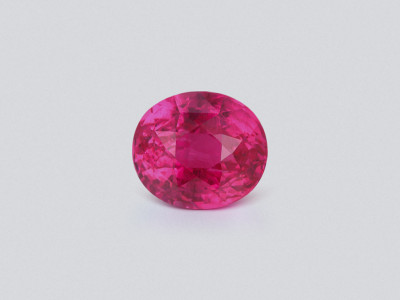 Vibrant vivid pink Mahenge spinel in oval cut 3.67 carats, Tanzania   photo