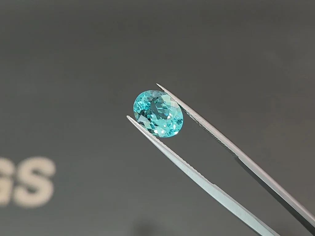 Neon Paraiba tourmaline oval cut 3.05 carats, Afghanistan Image №3