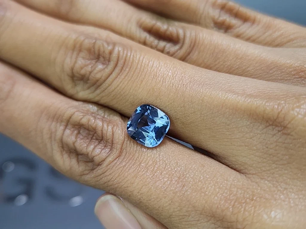 Cobalt spinel cushion cut 3.19 carats, Tanzania Image №2