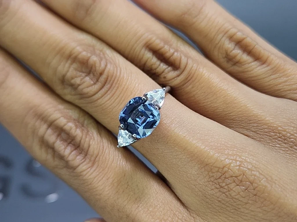Cobalt spinel cushion cut 3.19 carats, Tanzania Image №5