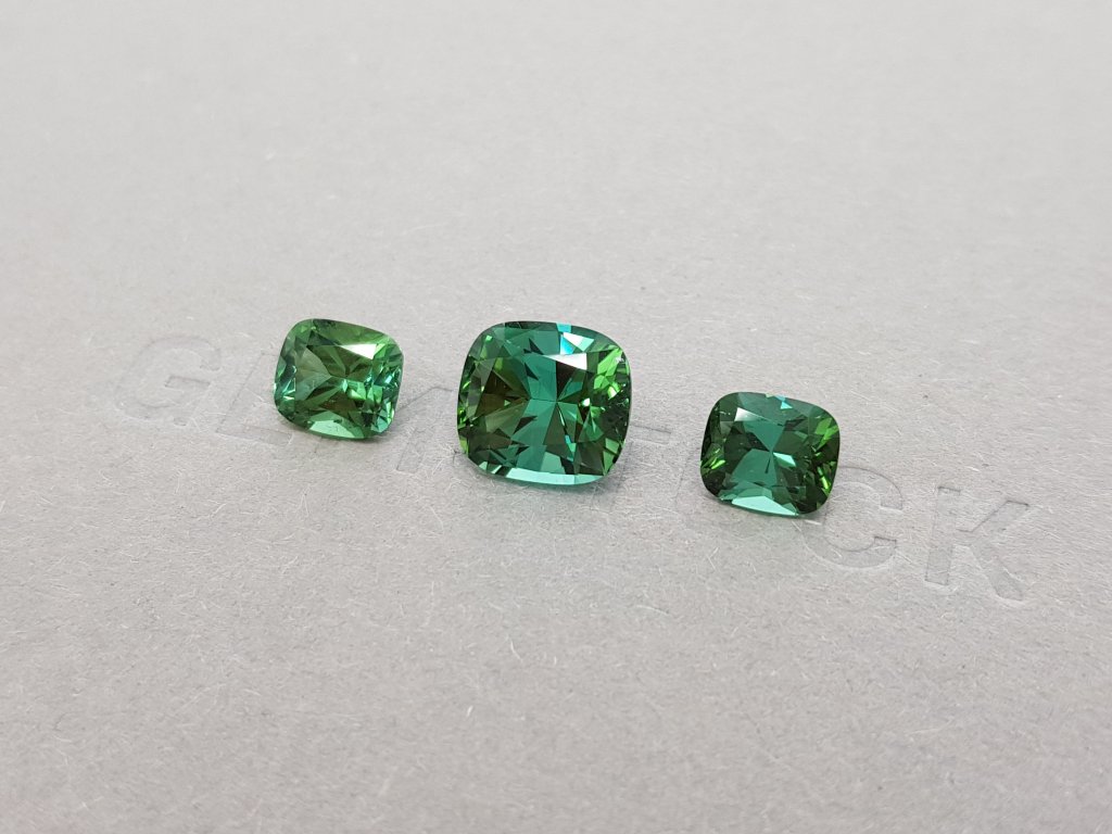 Cushion Cut Indicolite Set 5.66ct Image №4