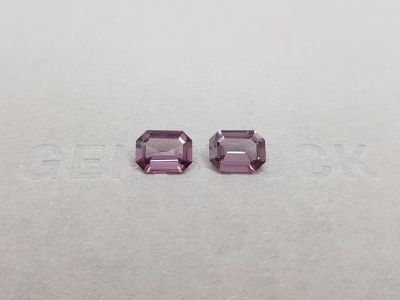 Pair of purple spinels from Burma 2.49 ct photo