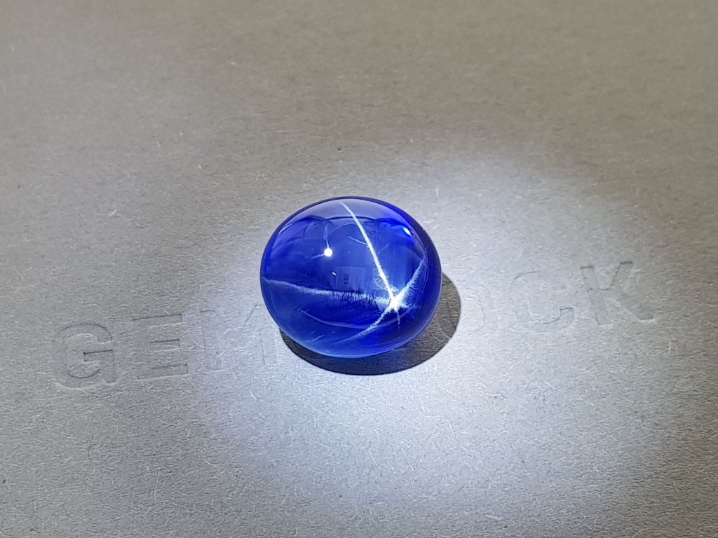 Large untreated Royal Blue star sapphire 22.14 ct, Sri Lanka, GRS Image №4