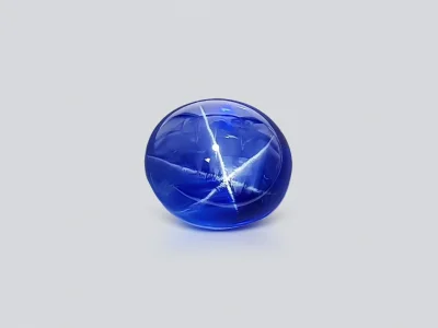 Large untreated Royal Blue star sapphire 22.14 ct, Sri Lanka, GRS photo