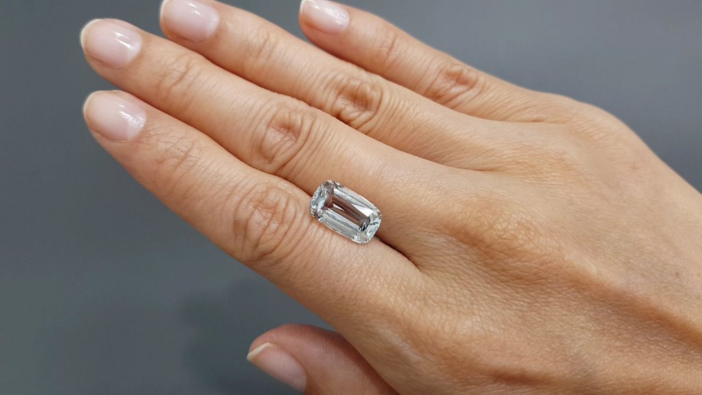 Cushion cut aquamarine 4.23 carats, Nigeria Image №2
