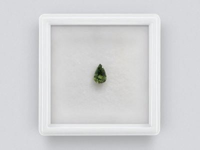 Unheated green sapphire  pear cut  0.67 carats. Madagascar  photo
