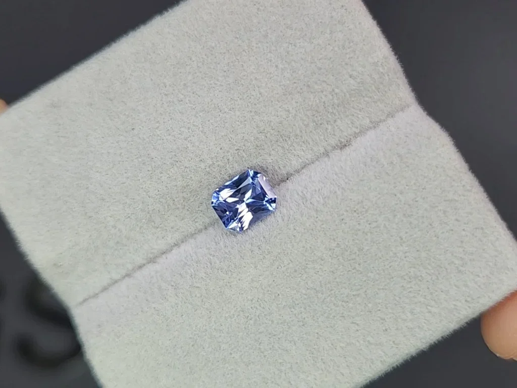 Pastel blue sapphire in radiant cut 0.86 carats, Sri Lanka Image №2