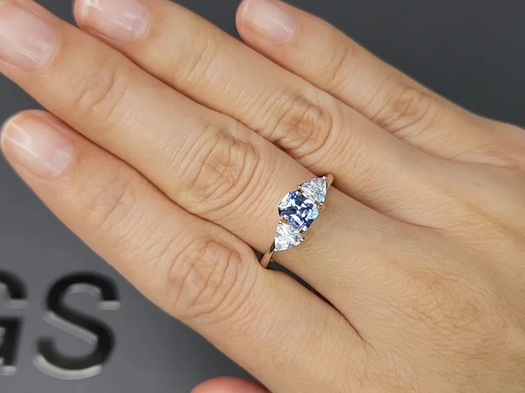Pastel blue sapphire in radiant cut 0.86 carats, Sri Lanka Image №5
