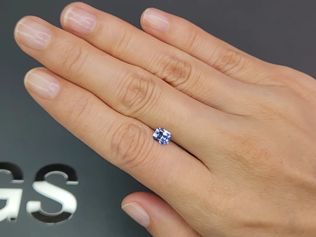 Pastel blue sapphire in radiant cut 0.86 carats, Sri Lanka Image №3