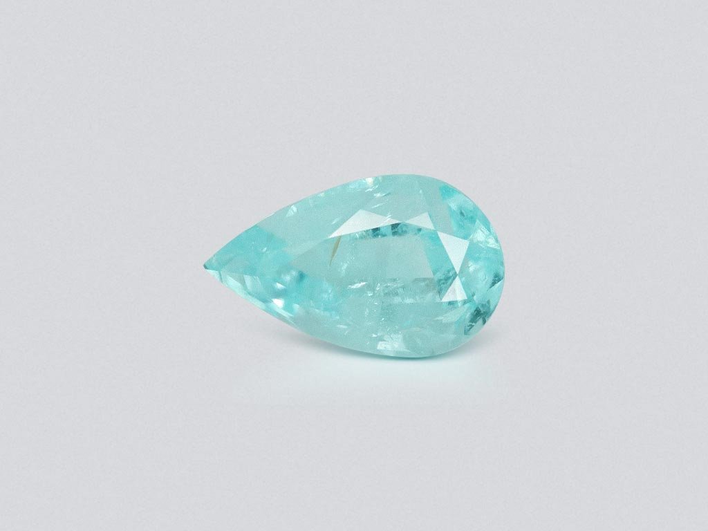 Neon blue Paraiba tourmaline in pear cut 4.36 carats, Mozambique Image №1