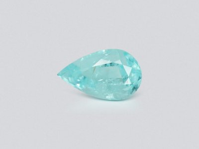 Neon blue Paraiba tourmaline in pear cut 4.36 carats, Mozambique photo