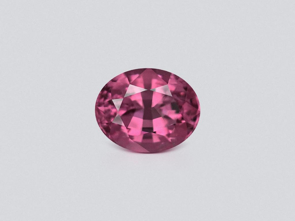 Purple spinel in oval cut 2.56 carats, Tanzania Image №1
