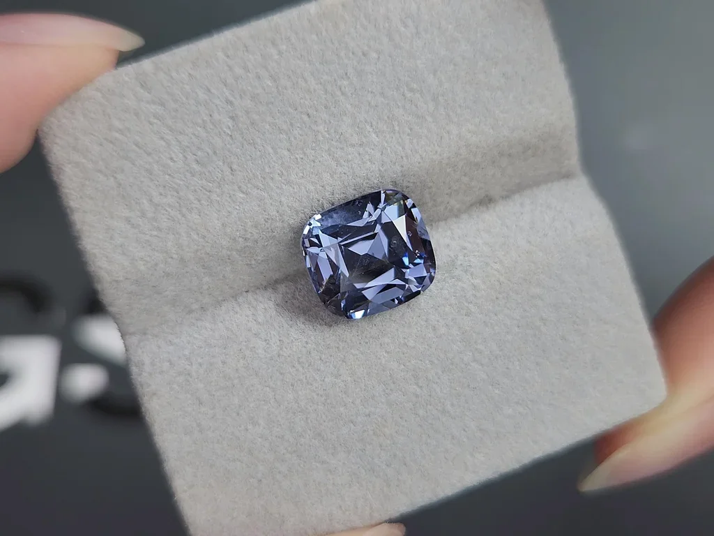 Blue spinel in cushion cut 5.55 carats, Burma Image №4