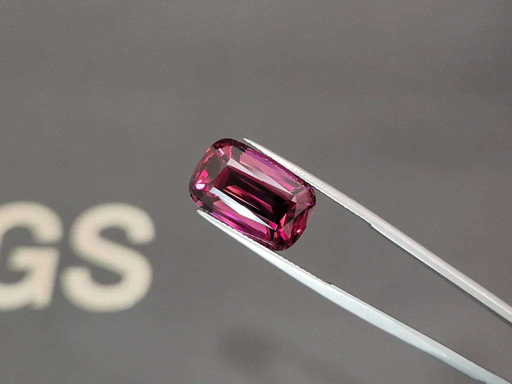 Garnet rhodolite cushion cut 15.84 carats, Tanzania Image №3