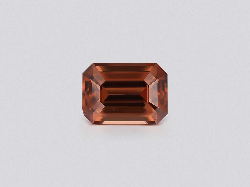 Brown zircon octagon cut 7.63 carats, Tanzania Image №1