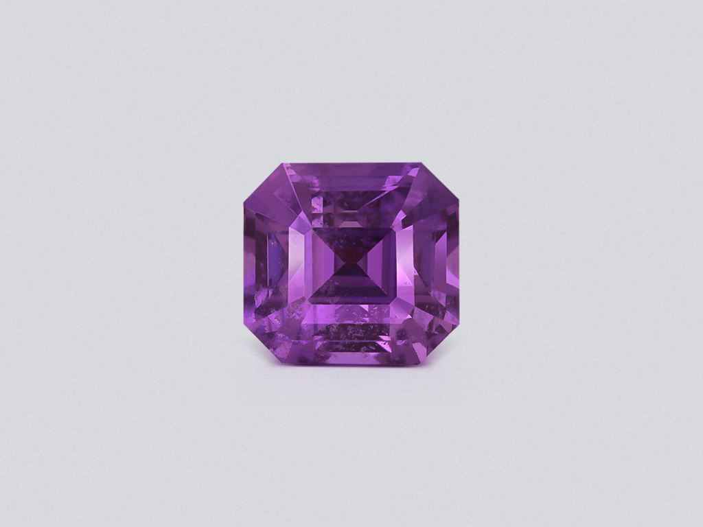 Unheated purple sapphire octagon cut 2.12 carats, Sri Lanka Image №1