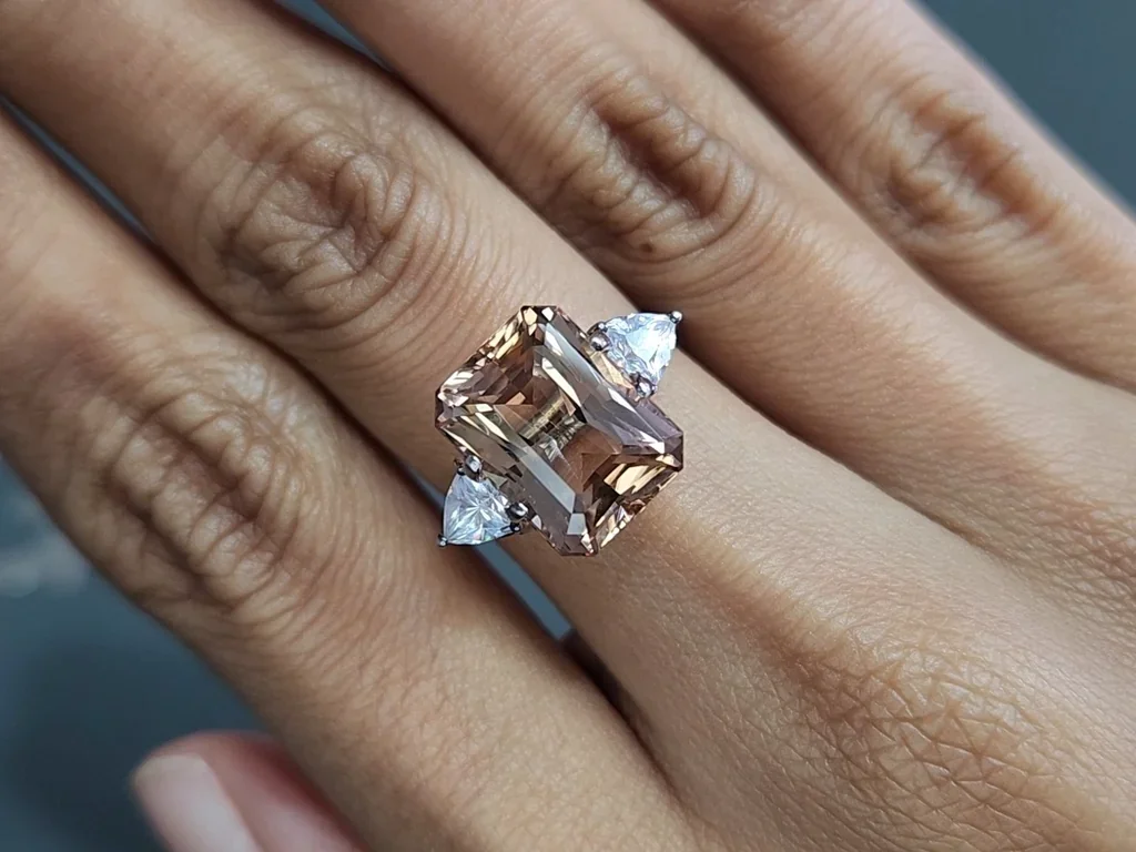 Orange tourmaline radiant cut 7.35 carats,  Africa Image №5