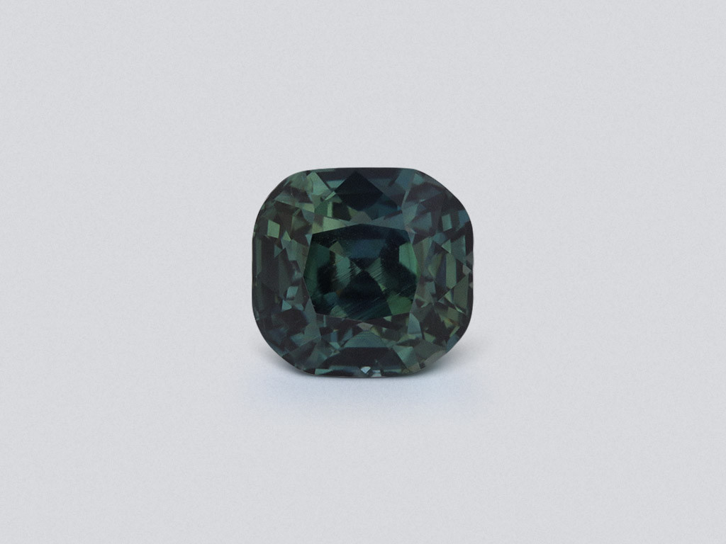 Unheated Teal sapphire cushion cut 3.03 carats, Madagascar Image №1